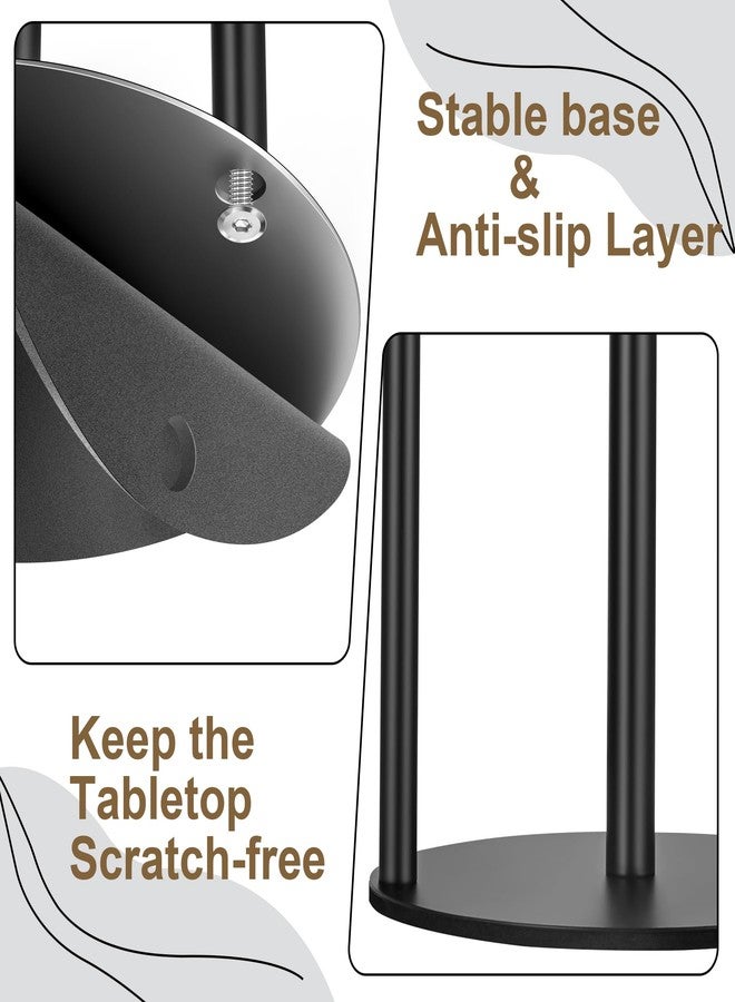 KAI SHUN Paper Towel Holder Countertop, Paper Towel Holder Black, Stainless Steel Paper Towel Holders for Standard and Large Size Paper Rolls - Image 3